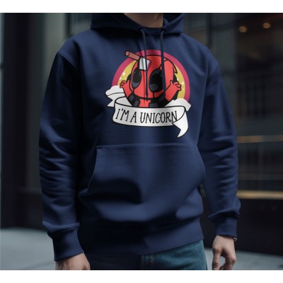 Суичър без цип Oversize Deadpool - I'm A Unicorn